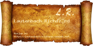Lautenbach Richárd névjegykártya