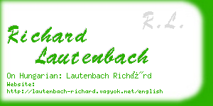 richard lautenbach business card